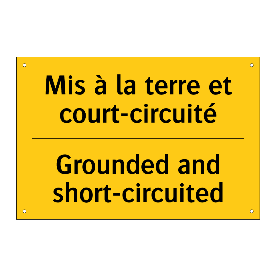 Mis à la terre et court-circuité /.../ - Grounded and short-circuited