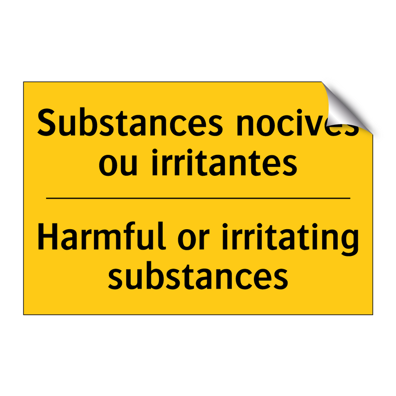 Substances nocives ou irritantes /.../ - Harmful or irritating substances /.../