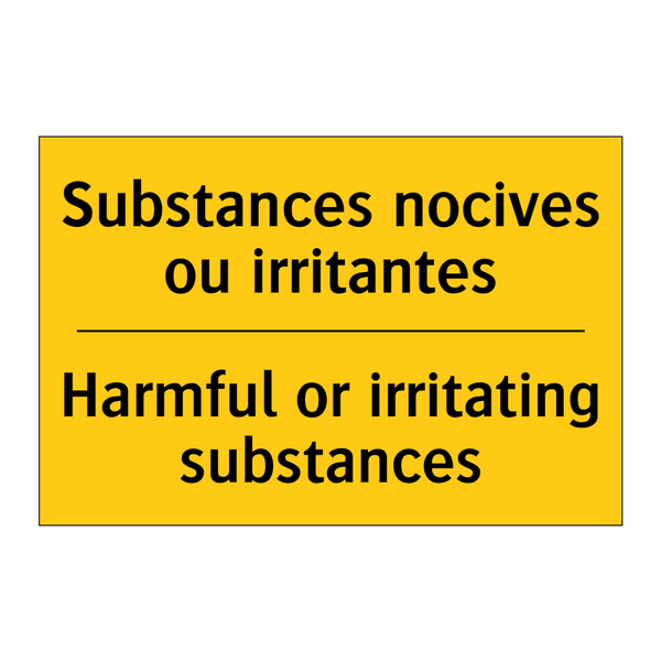 Substances nocives ou irritantes /.../ - Harmful or irritating substances /.../