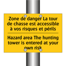 Zone de danger La tour de chasse  /.../ - Hazard area The hunting tower  /.../