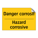 Danger corrosif - Hazard corrosive