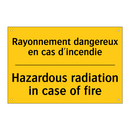 Rayonnement dangereux en cas d'incendie /.../ - Hazardous radiation in case of  /.../
