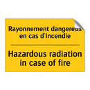 Rayonnement dangereux en cas d'incendie /.../ - Hazardous radiation in case of  /.../