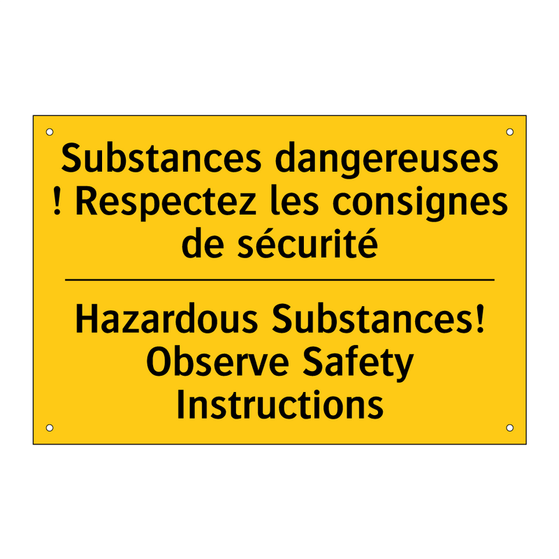Substances dangereuses ! Respectez  /.../ - Hazardous Substances! Observe  /.../