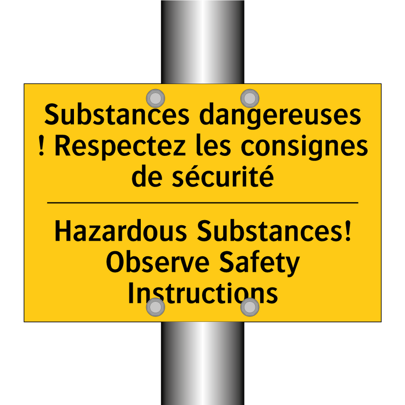Substances dangereuses ! Respectez  /.../ - Hazardous Substances! Observe  /.../