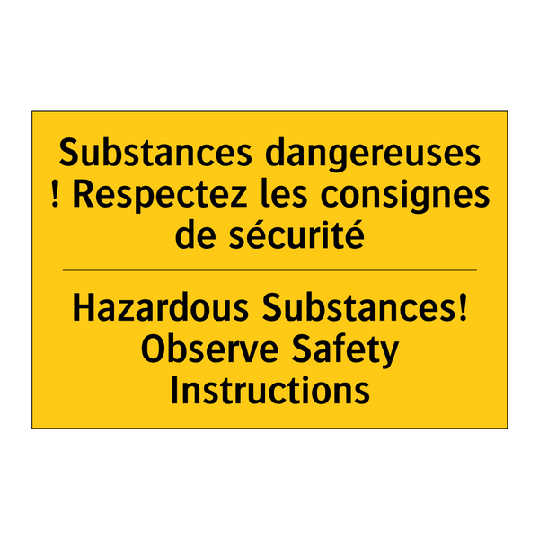 Substances dangereuses ! Respectez  /.../ - Hazardous Substances! Observe  /.../