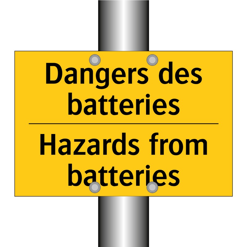 Dangers des batteries - Hazards from batteries