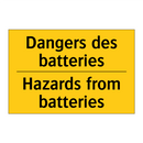 Dangers des batteries - Hazards from batteries