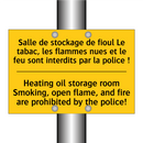 Salle de stockage de fioul Le  /.../ - Heating oil storage room Smoking,  /.../