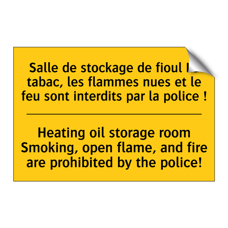 Salle de stockage de fioul Le  /.../ - Heating oil storage room Smoking,  /.../