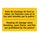 Salle de stockage de fioul Le  /.../ - Heating oil storage room Smoking,  /.../