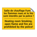 Salle de chauffage Fumer, les  /.../ - Heating room Smoking, open flame  /.../