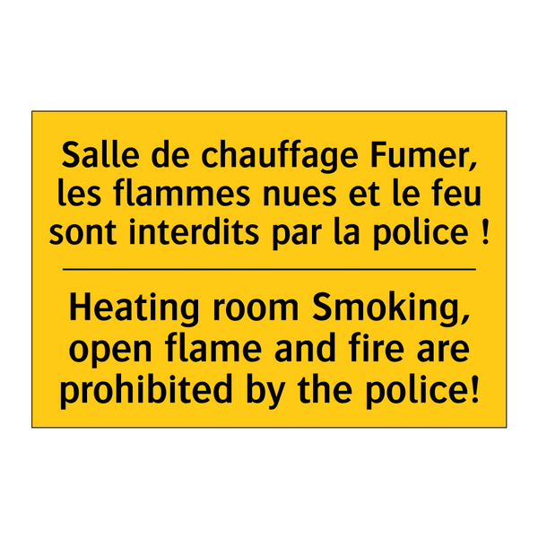 Salle de chauffage Fumer, les  /.../ - Heating room Smoking, open flame  /.../