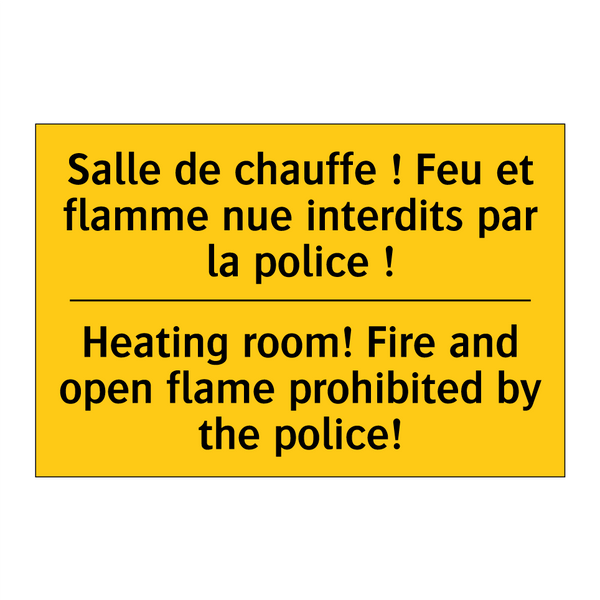 Salle de chauffe ! Feu et flamme  /.../ - Heating room! Fire and open flame  /.../