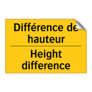 Différence de hauteur - Height difference