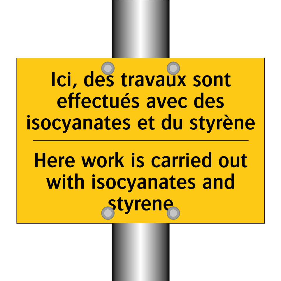 Ici, des travaux sont effectués  /.../ - Here work is carried out with  /.../