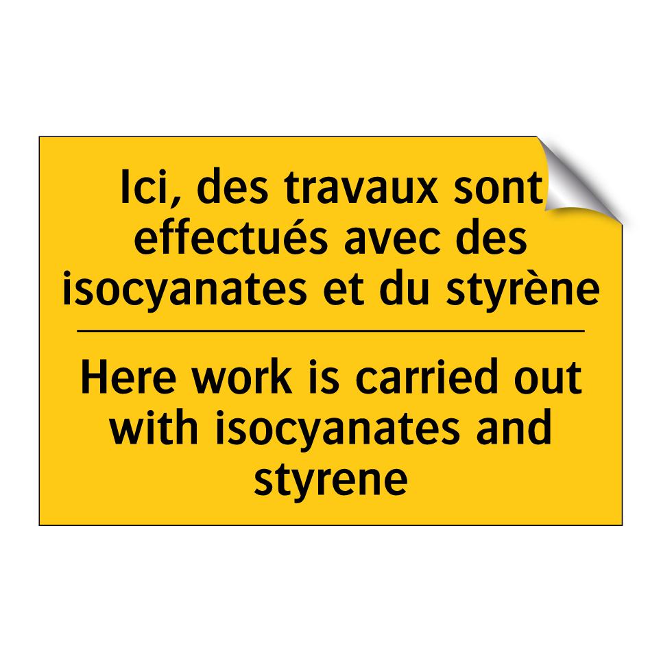 Ici, des travaux sont effectués  /.../ - Here work is carried out with  /.../