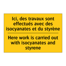Ici, des travaux sont effectués  /.../ - Here work is carried out with  /.../