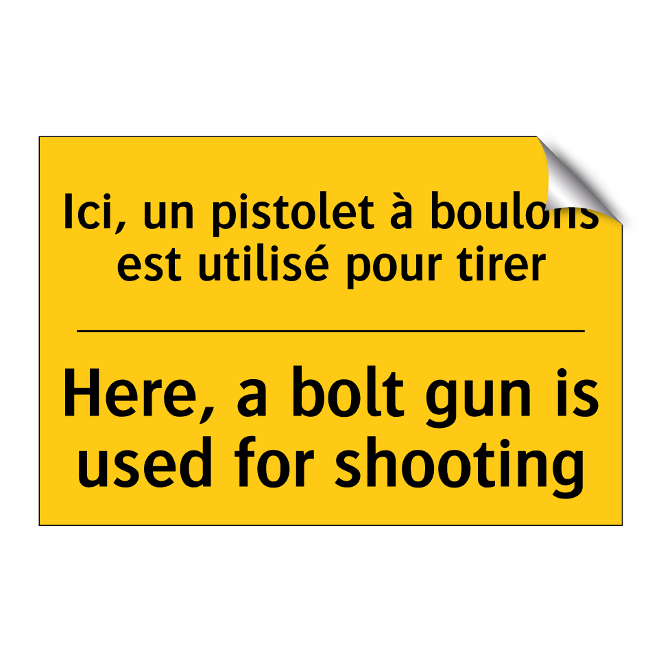 Ici, un pistolet à boulons est  /.../ - Here, a bolt gun is used for shooting /.../