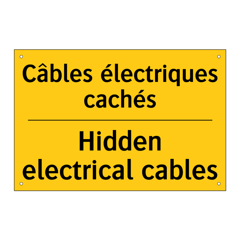 Câbles électriques cachés - Hidden electrical cables