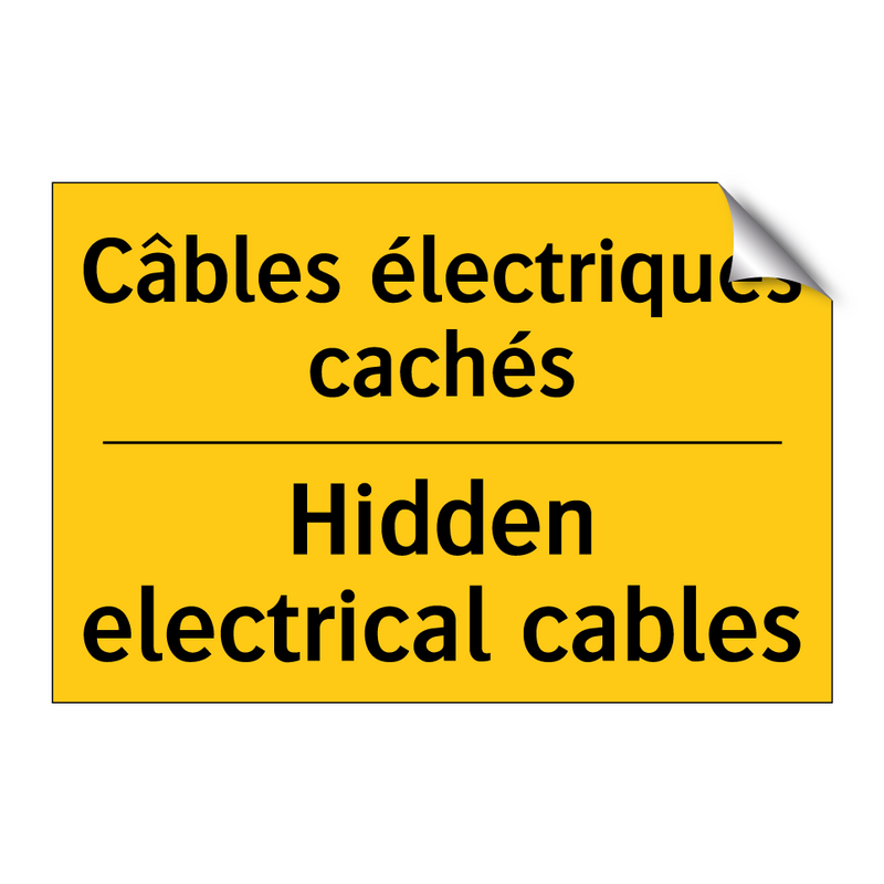 Câbles électriques cachés - Hidden electrical cables