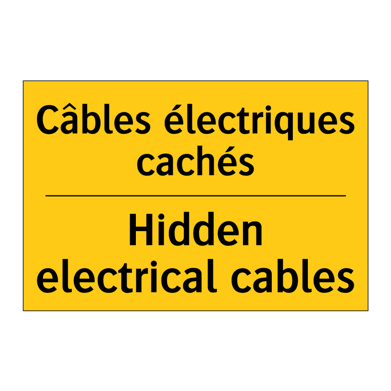 Câbles électriques cachés - Hidden electrical cables