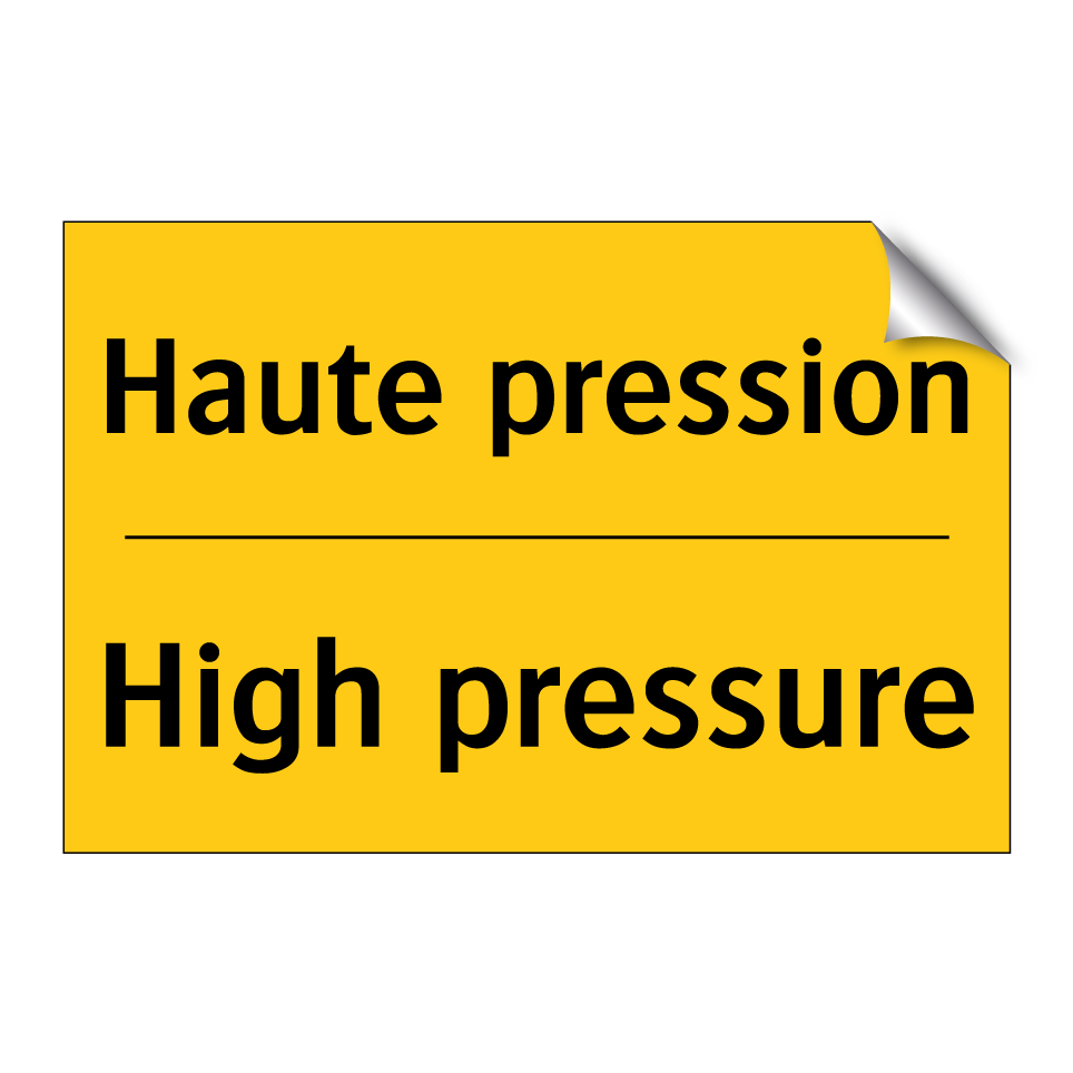 Haute pression - High pressure