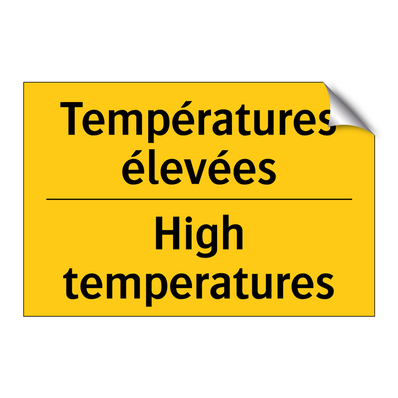 Températures élevées - High temperatures