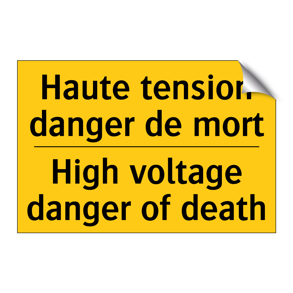 Haute tension danger de mort - High voltage danger of death