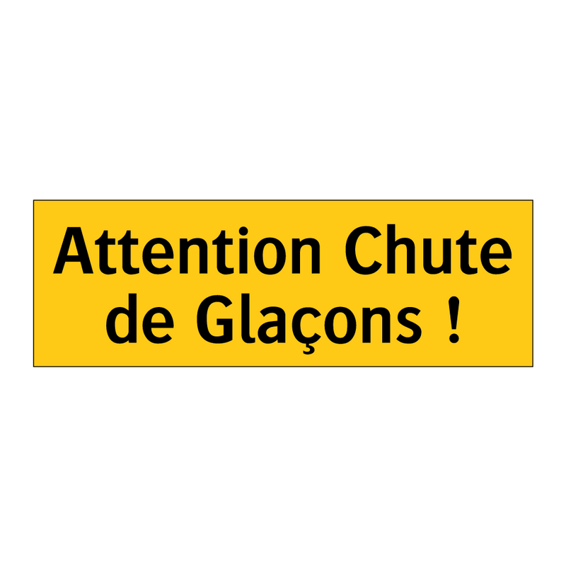 Attention Chute de Glaçons !