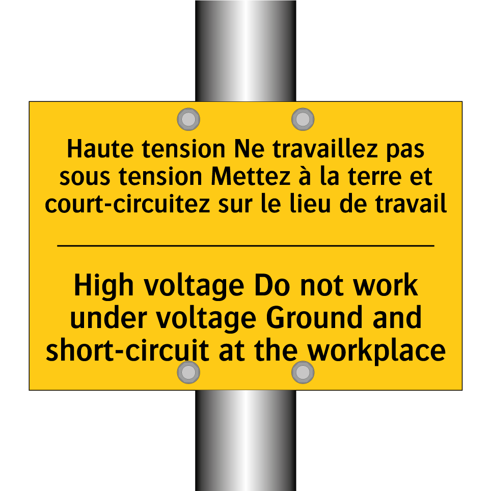Haute tension Ne travaillez pas  /.../ - High voltage Do not work under  /.../