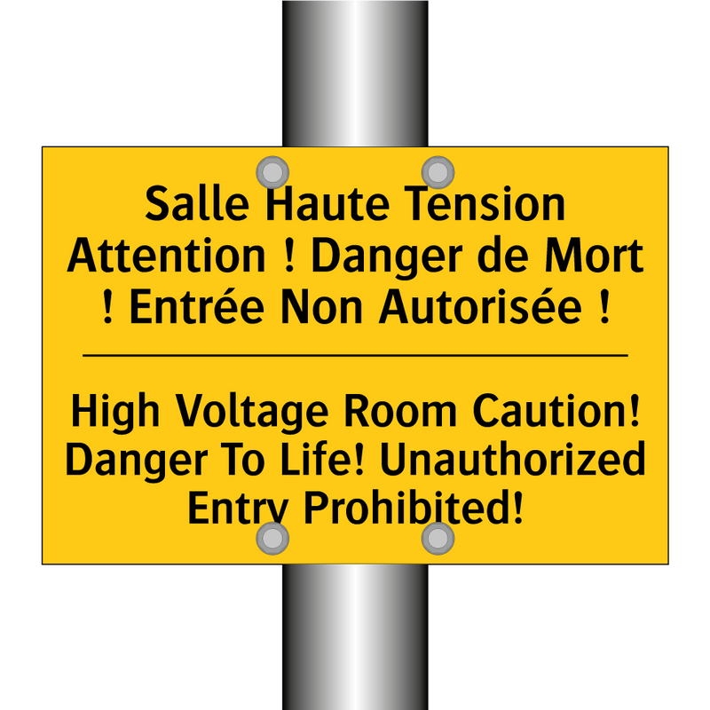 Salle Haute Tension Attention  /.../ - High Voltage Room Caution! Danger  /.../