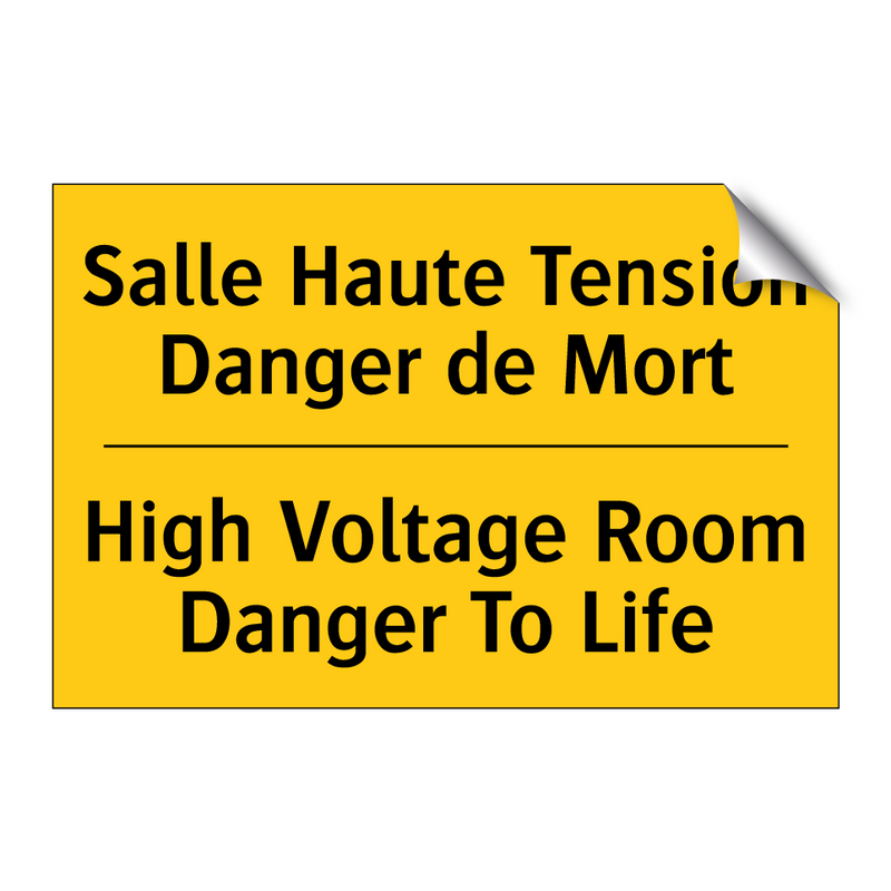 Salle Haute Tension Danger de  /.../ - High Voltage Room Danger To Life /.../