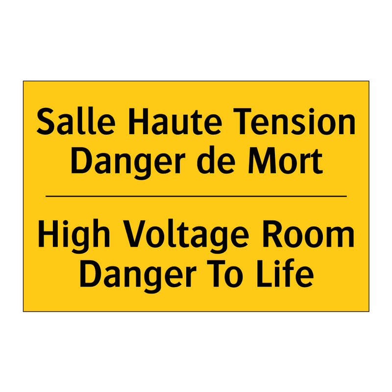 Salle Haute Tension Danger de  /.../ - High Voltage Room Danger To Life /.../