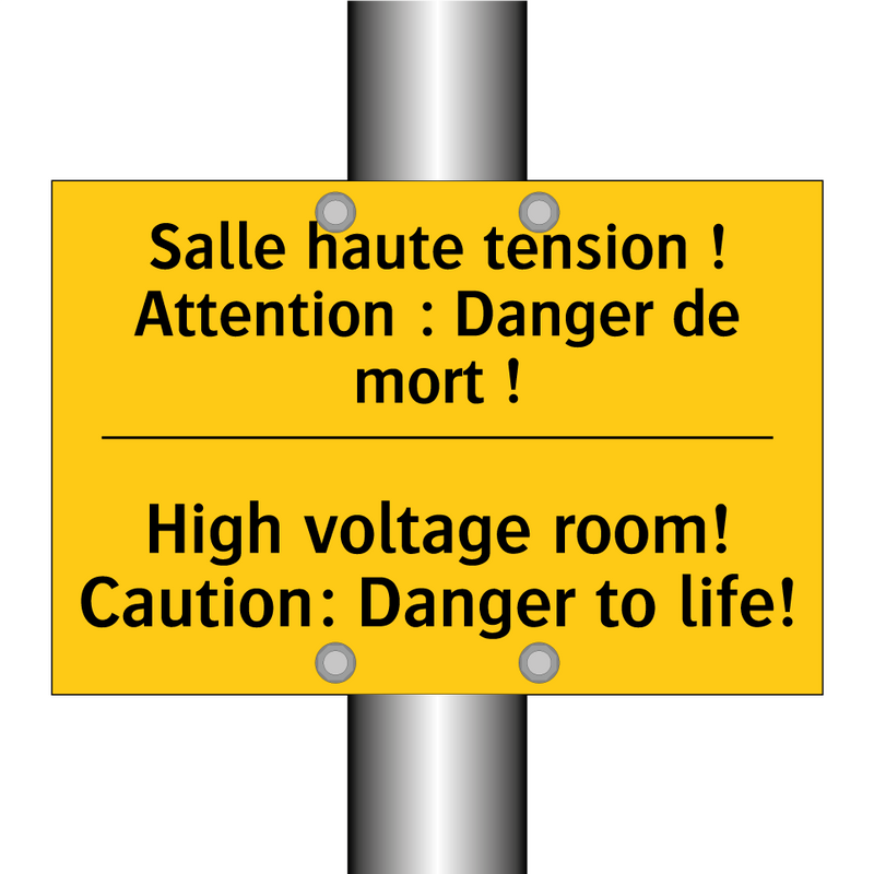 Salle haute tension ! Attention  /.../ - High voltage room! Caution: Danger  /.../