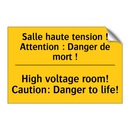 Salle haute tension ! Attention  /.../ - High voltage room! Caution: Danger  /.../