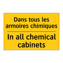 Dans tous les armoires chimiques /.../ - In all chemical cabinets