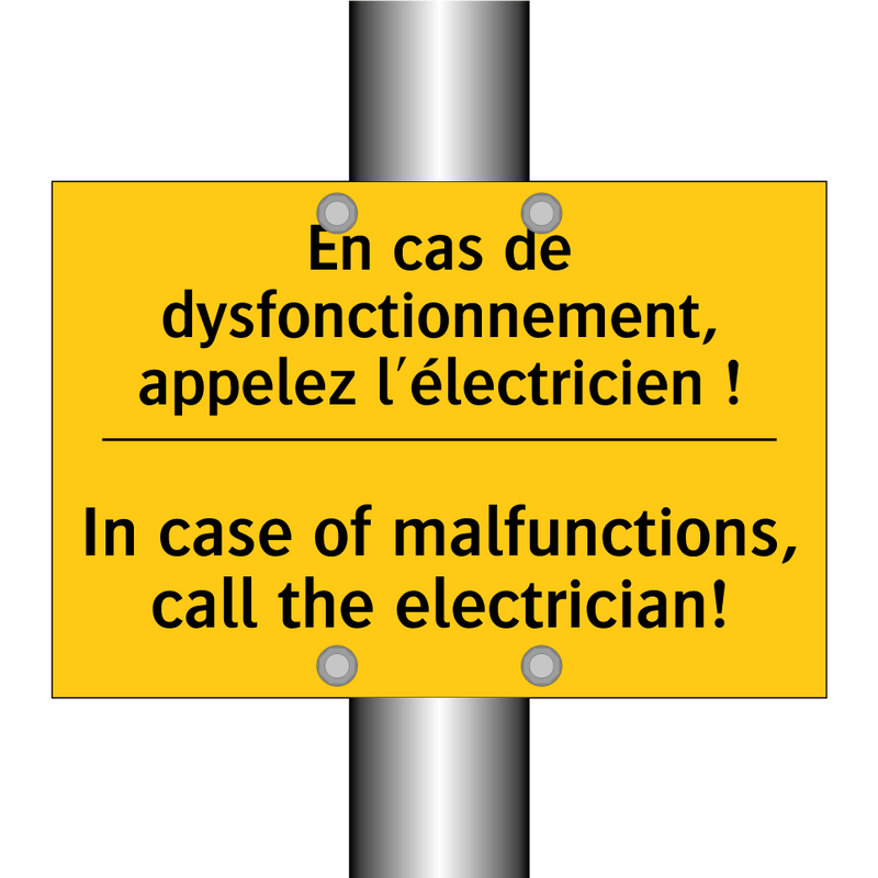 En cas de dysfonctionnement, appelez  /.../ - In case of malfunctions, call  /.../