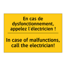 En cas de dysfonctionnement, appelez  /.../ - In case of malfunctions, call  /.../