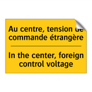 Au centre, tension de commande  /.../ - In the center, foreign control  /.../