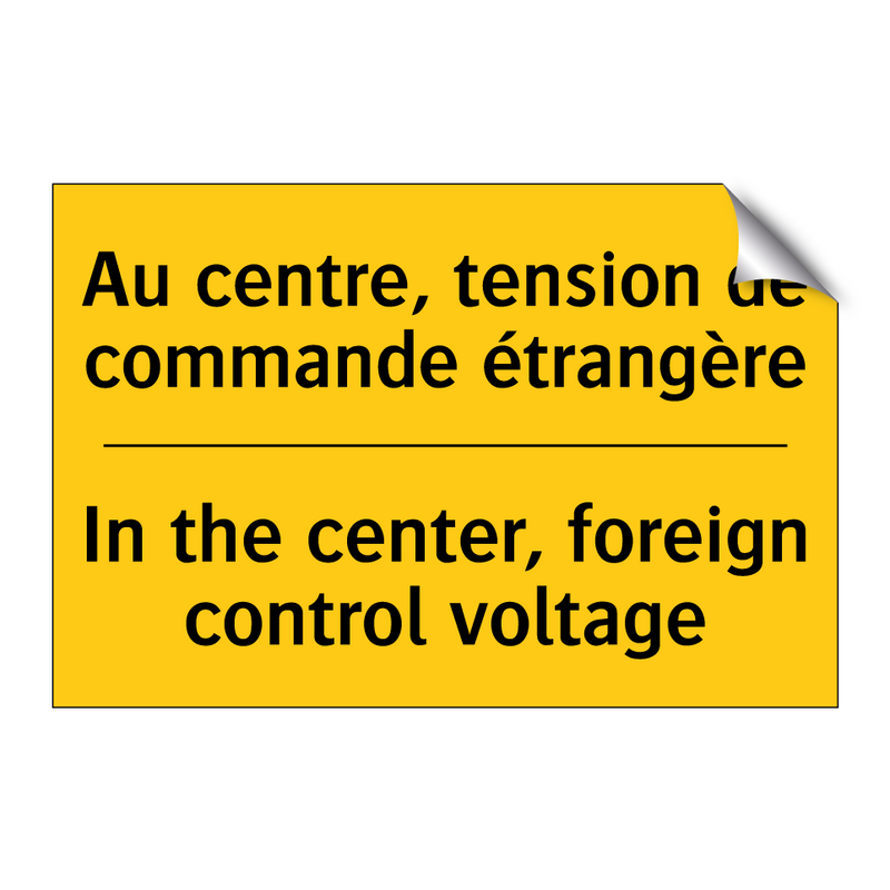 Au centre, tension de commande  /.../ - In the center, foreign control  /.../