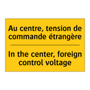 Au centre, tension de commande  /.../ - In the center, foreign control  /.../