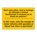 Dans cette pièce, seul le stockage  /.../ - In this room, only the storage  /.../