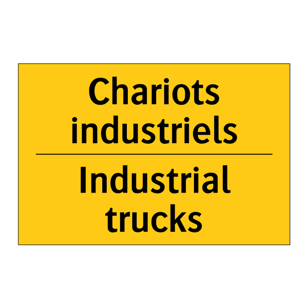 Chariots industriels - Industrial trucks