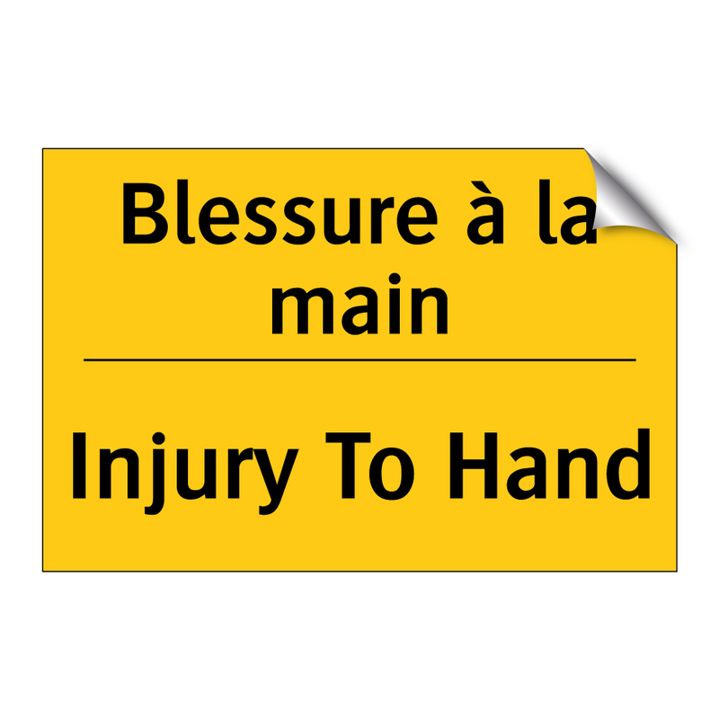 Blessure à la main - Injury To Hand
