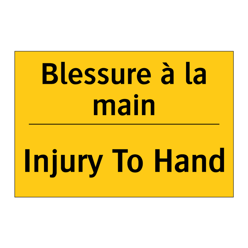 Blessure à la main - Injury To Hand