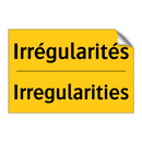 Irrégularités - Irregularities