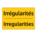Irrégularités - Irregularities