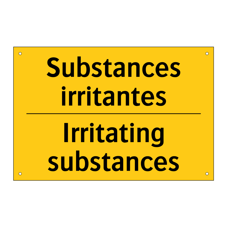 Substances irritantes - Irritating substances