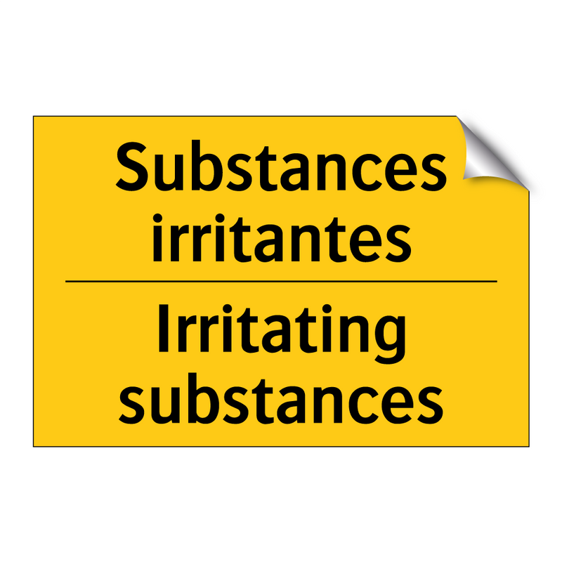 Substances irritantes - Irritating substances